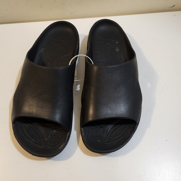 DAWGS Women's Black Rubber Slides Sandals size 9 - Picture 3 of 13